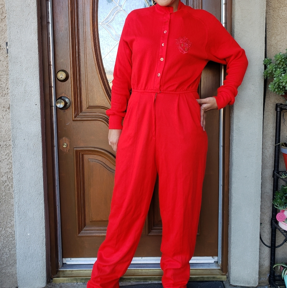 Vintage Red Jumpsuit